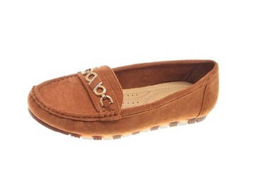 DAMSKIE ZAMSZOWE MOKASYNY Camel r.40