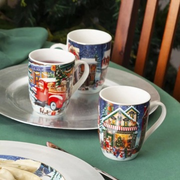 Фарфоровая рождественская кружка Altom Design Magic Village 320 мл Подарок