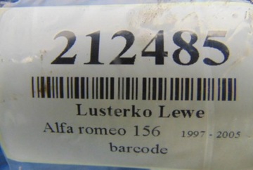 ALFA ROMEO 156 SEDAN ZRCÁTKO LEVÉ KÓD LAK 568A