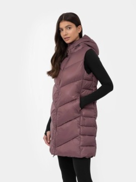 ЖЕНСКАЯ КУРТКА С ДЛИННЫМИ РУКАВАМИ И КАПЮШОНОМ 4F СПОРТИВНЫЙ ЖИЛЕТ НА ПУХЕ XXL