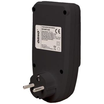ORNO ВАТТМЕТР С ЖК-ДИСПЛЕЕМ С АККУМУЛЯТОРОМ ЧЕРНЫЙ OR-WAT-435/B
