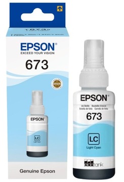 Oryginalny tusz jasny niebieski EPSON 673 light cyan do drukarki L810 L850