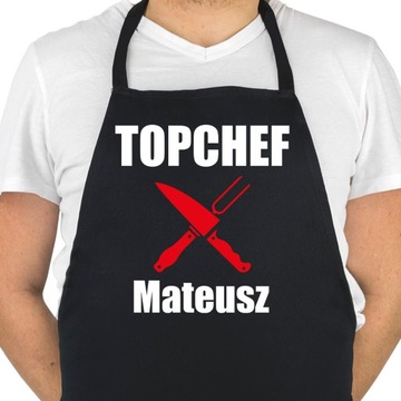 FARTUSZEK FARTUCH KUCHENNY PREZENT GRILL URODZINY