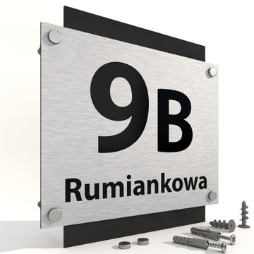 Tabliczka tablica ADRESOWA numer na dom numer domu ALUMINIOWA 25x25 - WZORY