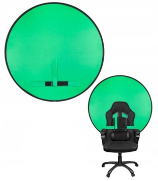 GREEN SCREEN na FOTEL 70cm na RZEP SKŁADANE TŁO