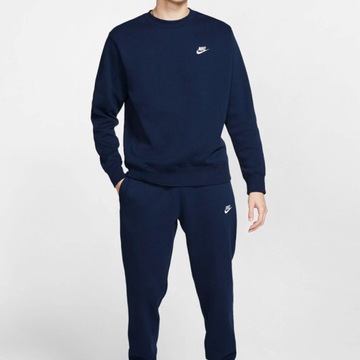 Nike Sportswear bluza męska granatowa dresowa klasyczna bawełna BV2666 L