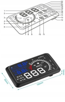 ДИСПЛЕЙ HUD ПРОЕКТОР OBD2 HUD FILM HEAD UP HUD ДЛЯ СТЕКЛА LED LCD HUD