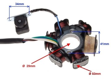 СТАТОР ИСКРЫ QUAD 6 COIL ATV 110CC 125CC