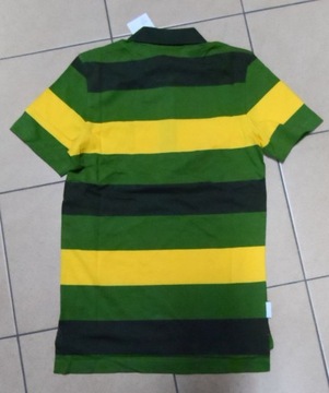 Y1470 REEBOK stripe MĘSKA KOSZULKA POLO S