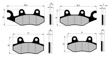 KLOCKI HAMULCOWE PRZÓD KAWASAKI KVF 750 BRUTE FORC
