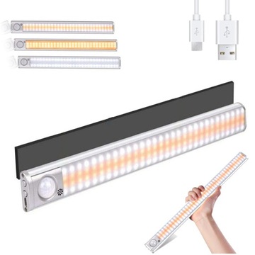 BEZPRZEWODOWA LAMPKA PODSZAFKOWA LED Z CZUJNI