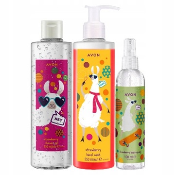 AVON ZESTAW DO CIAŁA ZABAWNA LAMA 3 SZTUKI