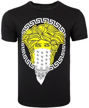 Koszulka męska t-shirt czarny LOGO T1266 r. M