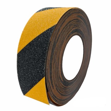 ЛЕНТА САМОКЛЕЯЩАЯСЯ ПРОТИВСКОЛЬЗЯЩАЯ ДЛЯ ЛЕСТНИЦЫ ЖЕЛТО-ЧЕРНАЯ 50мм х 5м