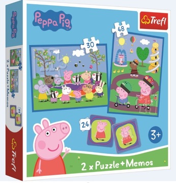Puzzle Trefl Peppa Pig 78 elementów Puzzle 2w1memosRadosne chwile ze Świnką