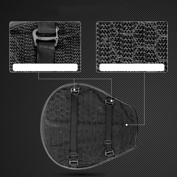 УНИВЕРСАЛЬНАЯ ПОДУШКА СИДЕНЬЯ С 3D СЕТКОЙ, ПОГЛОЩЕНИЕ УДАРА, ЧЕРНАЯ