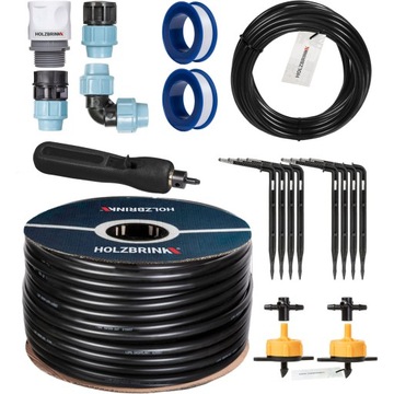 10 m nawodnienie ogrodu 20 mm LPDE 2l/h