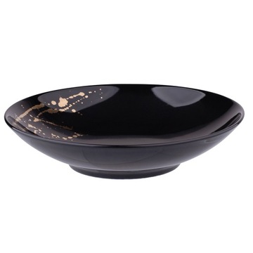 SPLENDOR TALERZ OBIADOWY GŁĘBOKI 21cm CZARNY ZŁOTY