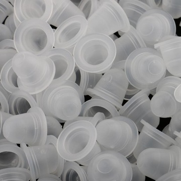 100 шт./маленькие чашки, силиконовые колпачки, горшки, контейнер для пигмента, прозрачный большой