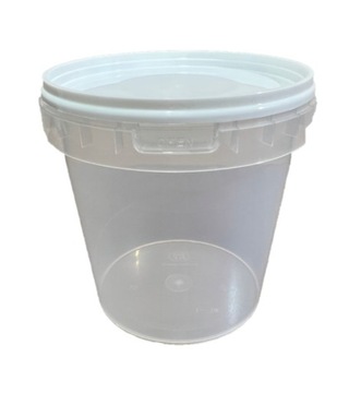 WIADERKO PLASTIKOWE 1 L POJEMNIK Z PRZYKRYWKĄ