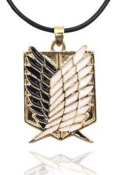 Wisiorek Attack on Titan Shingeki no Kyojin metal Skrzydła Wolności czarny