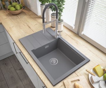 ГРАНИТНАЯ МАКОВИНА, СЕРЫЙ СИФОН, LOUIS CHROME FATTER