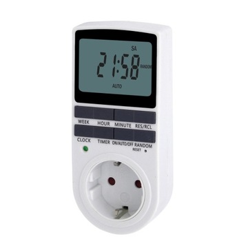 PROGRAMATOR TIMER ekranem LCD WYŁĄCZNIK CYFROWY gniazdko elektryczne