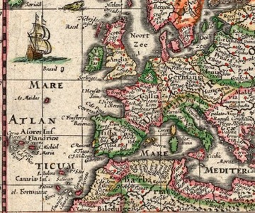 ПОСТЕР КАРТА МИРА 60х80см 1635г. М73