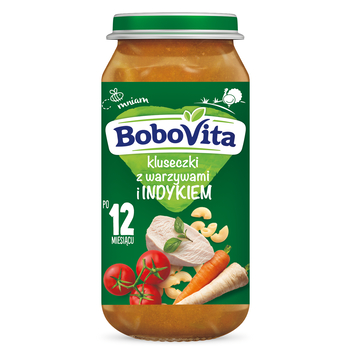 BoboVita Kluseczki z warzywami i indykiem 1 -3 lat