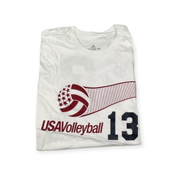 Мужская белая футболка ADIDAS VOLLEYBALL S 13