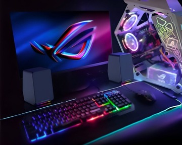 КОМПЬЮТЕРНЫЕ ДИНАМИКИ ДЛЯ ИГРОВЫХ НОУТБУКОВ ИГРОВОЙ USB-разъем RGB LED