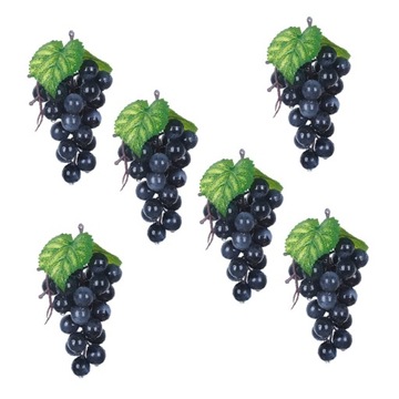 OWOCE SZTUCZNE kiść winogron rekwizyty 6 szt