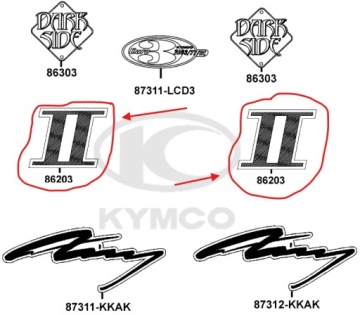 Наклейка EMBLEMATIC GRAPHIC EMBLEMATIC Чоппер Kymco Zing II 125cc OEM!