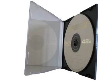 CD-боксы x 1 SLIM для черных дисков HQ 40 шт.