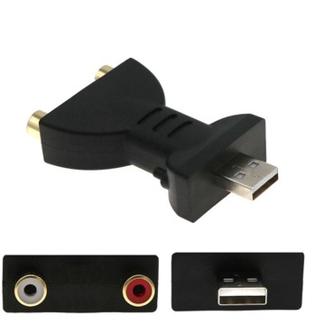 Разветвитель конвертера USB на 2x Chinch RCA