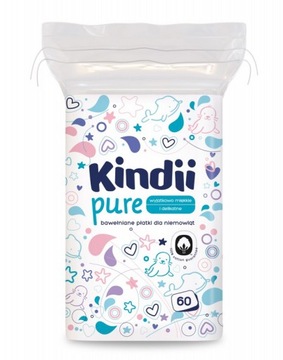 KINDII PURE PŁATKI KOSMETYCZNE DLA NIEMOWLĄT 60SZT