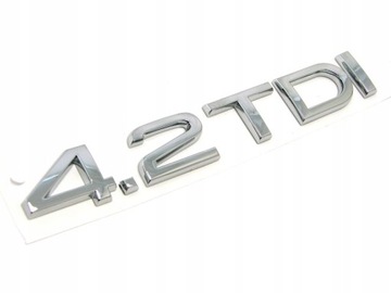 Oryginalny nowy znaczek emblemat 4.2TDI Audi A8 4.2 TDI Q7 4L na klapę