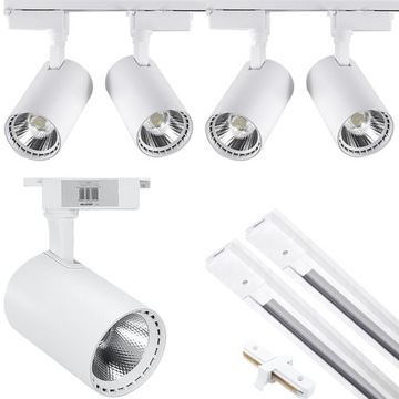 4x LAMPA SZYNOWA REFLEKTOR CIEPŁE OŚWIETLENIE PRZEDPOKÓJ KORYTARZ 2m