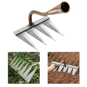 2Pcs Weeding Hoe Rake Harrow 4 Prong 7 Prong