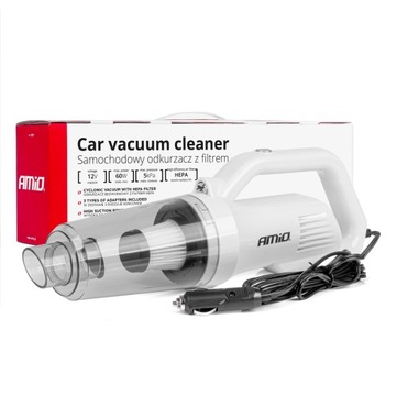ODKURZACZ SAMOCHODOWY RĘCZNY 12V 60W HEPA 5kPa DO ZAPANICZKI