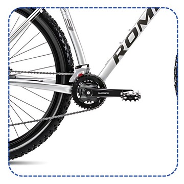 MTB ГОРНЫЙ ВЕЛОСИПЕД 29 ROMET MUSTANG M3 SHIMANO ОСВЕЩЕНИЕ И СВОБОДНАЯ ПОДСТАВКА