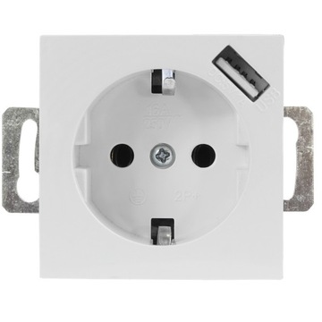 QUADRA GNIAZDKO ELEKTRYCZNE SCHUKO PODTYNKOWE USB