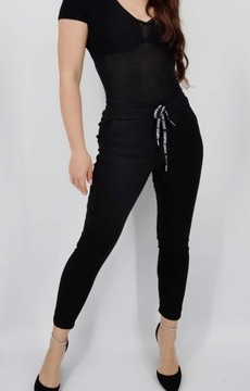 ИТАЛЬЯНСКИЕ ЭЛАСТИЧНЫЕ ЖЕНСКИЕ БРЮКИ-СИГАРИЛЕТЫ, ЛАСТИК, 5XL, черные