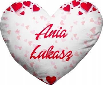 PODUSZKA SERCE PREZENT WALENTYNKI Z IMIONAMI