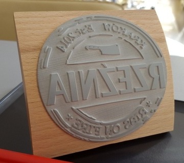 Bardzo duża pieczątka ręczna gryf drewniany rozmiar 178x128mm