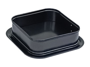 Berretti Tortownica kwadratowa rozpinana non-stick czarna stal węglowa 23,5
