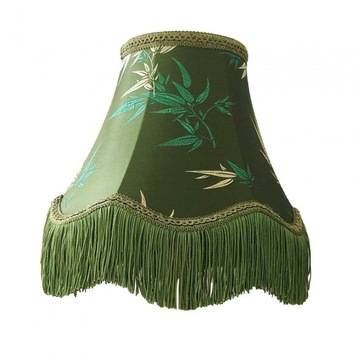 Abażur Lampa stołowa z frędzlami, ręcznie wykonany, solidny kształt stożka