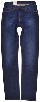 LEE spodnie HIGH WAIST straight BLUE jeans NEW STRAIGHT _ W31 L31