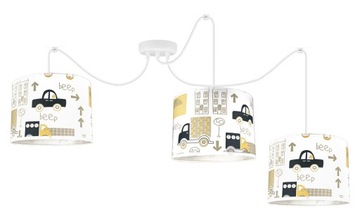 LAMPA WISZĄCA ŻYRANDOL SUFITOWA AUTKA 3 LED PAJĄK
