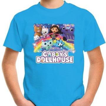 T-SHIRT KOSZULKA DLA DZIECKA KOCI DOMEK GABI 140 SUPER JAKOŚĆ